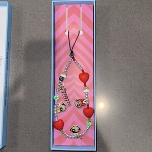 Casetify Powerpuff Girls Beaded Phone Strap - Red and Green (Used)